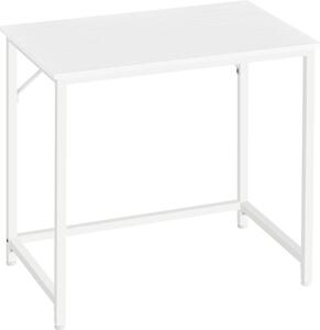 Scrivania VASAGLE, piccola scrivania per computer, ufficio per studio, camera da letto, 50 x 80 x 76 cm, struttura moderna in metallo, bianco acero