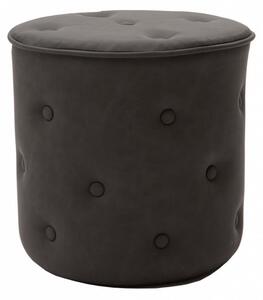 MOBILI 2G - 1 POUFF IN ECOPELLE GRIGIO CON BOTTONI MISURE L.40 H.40 P.40