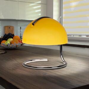 Näve Lampada da tavolo Burano, giallo, altezza 25 cm, vetro/metallo, E27