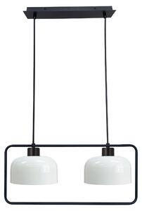 Lampada a sospensione sopra il tavolo da pranzo ZODIAC - 2xE27, 40 W, nero/bianco