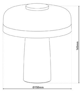 Näve Lampada LED da tavolo Pilu, menta, altezza 16,5 cm metallo touchdim