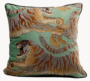 Cuscino fatto a mano Tiger Love Mint
