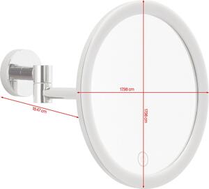 Tesa 40613-00000-00 tesa Kosmetikspiegel beleuchtet VISIOON LED silber