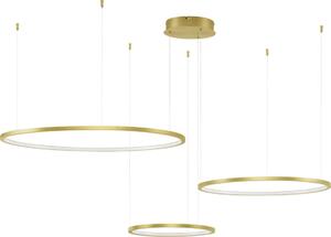 Nova Luce apparecchio LED tripartito Viola, Variante: 80 W LED, Ø400/600/800 mm, altezza 1500 mm, oro