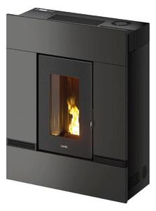 Cadel Stufa a Pellet Canalizzata 13,7 kW Capacit Serbatoio 23 Kg Volume Riscaldabile 390 m3 con WiFI colore Metallo Antracite - 7023092 MITHOS Plu