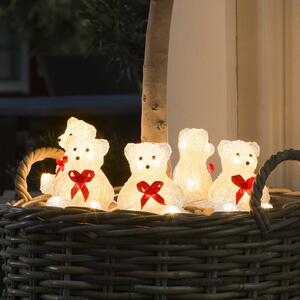 Konstsmide Season Figura luminosa LED orso, set 5x a catena