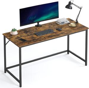 Scrivania VASAGLE, scrivania per computer, scrivania per studio, camera da letto, 60 x 140 x 76 cm, design industriale, struttura in metallo