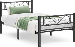 Telaio per letto singolo VASAGLE Telaio per letto in metallo, adatto per un materasso di 90 x 190 cm, per adulti bambini bambini, non è necessaria la molla del letto