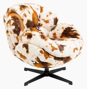 Poltrona girevole in ecopelliccia Cutie Cow