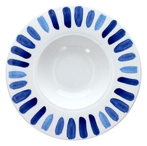 Tognana Panarea Piatto Pasta 28 cm Set 6 Pz In Porcellana Bianco Blu