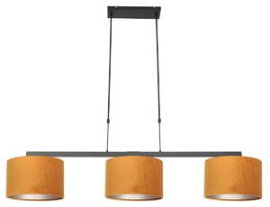 Steinhauer - lampada a sospensione - Stang - nero - metallo velluto - grande lampada da tavolo da pranzo - E27 - 3460ZW