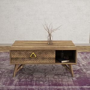 Skye Decor, Yakamoz - Noce, Couchtisch, Nussbaum, 100 % MELAMINBESCHICHTETETETEN SPANPLATTEN, 90 x 60 x 43,1 cm
