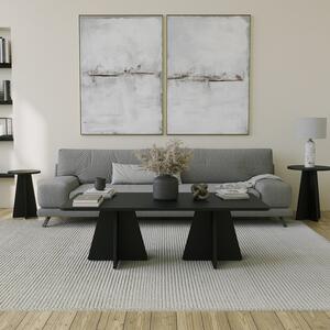 Skye Decor, Fungo - Nero, Couchtische, Schwarz, 120 x 40 x 60 cm
