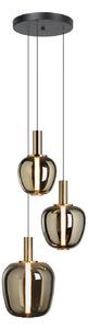 Lampada a sospensione Stars of Light, Fruitera, dimmerabile, Dorato / Ottone, Soggiorno, Vetro, Moderno
