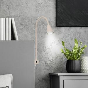 Briloner Applique a LED Tuso, beige, montaggio letto, metallo, braccio flessibile Tuso, Crema / Ambra, Camera da letto, Metallo, Moderno, Applique a LED