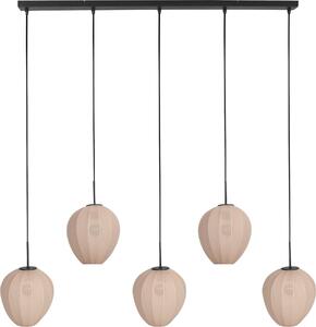 Mexlite - lampada a sospensione - HaloSwap - beige - lino - grande lampada da tavolo da pranzo - E27 - 4288ZW