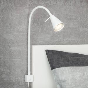 Briloner Applique a LED Tuso, bianco, montaggio letto, metallo Tuso, Bianco / Opale, Camera da letto, Metallo, Moderno, Applique a LED