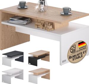 CASARIA® Tavolino Salotto da Divano 95x55x50cm Mobiletto Basso in Legno Carico Max 50kg Tavolo Moderno Soggiorno da Caffé da Pranzo Coffe Table Letto