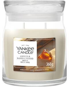 Yankee Candle Amber & Sandalwood candela profumata 368 g