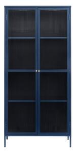 Vetrina in metallo blu scuro 90x190 cm Bronco - Unique Furniture