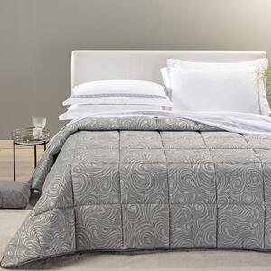 Trapunta MATRIMONIALE Silver GRIGIO Raso Jacquard Caleffi