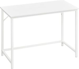Scrivania VASAGLE, piccola scrivania per computer, scrivania per studio, camera da letto, 50 x 100 x 76 cm, moderna, struttura in metallo, acero bianco