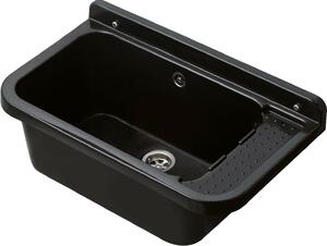Aqbau® Lavello 60x34x21cm Nero Lavandino Lavandino