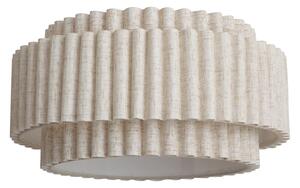 Paralume Japandi in lino beige 35/35/18 - Scalloped