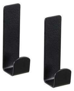 Set di ganci senza foratura neri in acciaio inox 2 pz Lizan – Wenko