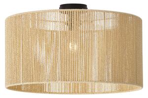 Plafoniera nera con paralume in carta beige 50/50/25 - Combi