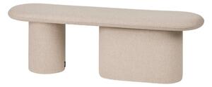 Panchina beige in imbottito con rivestimento in lana Rull – noo.ma