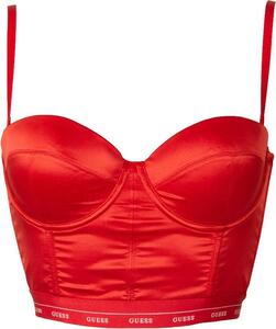 Corpetto donna GUESS imbottito con ferretto e lacci removibili elastico a vista con logo articolo O0BC08KA5I0, 34B US/UK 34B - EUR75B - IT3B - FR 90B, Poliestere 90%,Spandex 10%