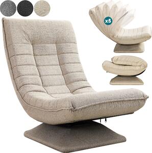 Casaria® Poltrona Relax da Lettura con Schienale Regolabile 360° Pieghevole Portata 150kg 60x105x87cm Sedia da Pavimento Imbottita Salotto Gaming