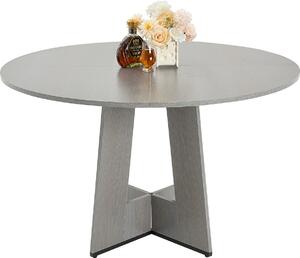 VEVOR tavolo da pranzo rotondo tavolo da cucina tavolo in legno (120 cm / 90,72 kg di portata) per 2-4 persone, tavoli da ufficio rustici con gambe in legno spesse