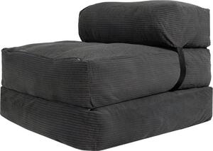 Pouf letto sfoderabile 70x190 cm BANANAIR grigio scuro