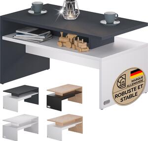 CASARIA® Tavolino Salotto da Divano 95x55x50cm Mobiletto Basso in Legno Carico Max 50kg Tavolo Moderno Soggiorno da Caffé da Pranzo Coffe Table Letto