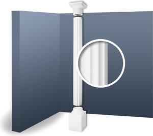 Orac Decor Kd6 Luxxus Colonne Piene Set completo Colonna in rilievo in stucco Forma antica Classica Luce Stabile Bianca | 2,87 metri