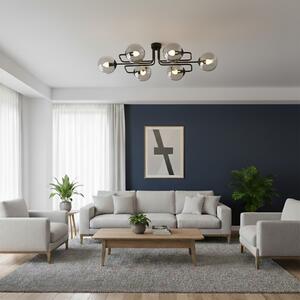 Lampadario da soffitto BRENDI 6 in acciaio e vetro 6xE14