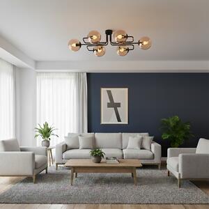 Lampadario da soffitto BRENDI 6 in acciaio e vetro 6xE14