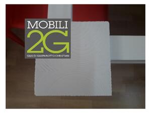 MOBILI 2G - Tavolo Abete bianco spazzolato allungabile misure 140x90 con 2 allunghe da 40 cm