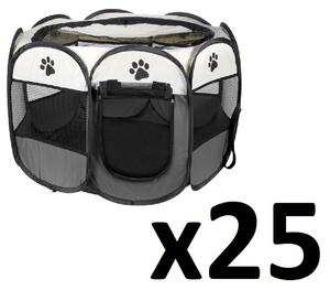 Recinto Per Animali - Leobert - Grigio - 91 X 91 X 58 Cm - Set Da 25