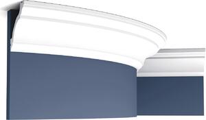 Orac Decor C213F Luxxus Modanatura flessibile per stucco Modanatura per stucco Modanatura decorativa Modanatura angolare Modanatura decorativa per soffitto-parete Bianco | 2 metri