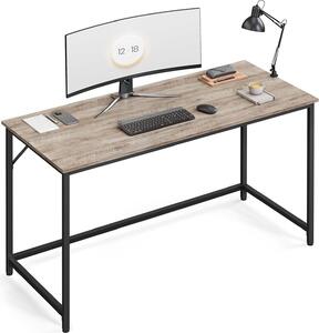 VASAGLE scrivania scrivania per studio camera da letto 60 x 140 x 76 cm design industriale struttura in metallo grigio-nero