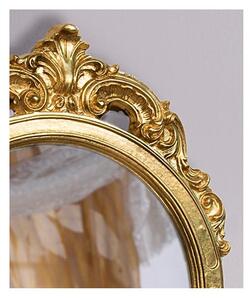 MOBILI2G - Specchiera foglia oro sagomata con cimasa - Misure: l.51 x h.93 x p.5