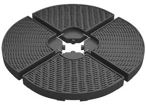 Outsunny Base per Ombrellone a Braccio in HDPE, Set di 4 Pezzi di 1.6kg Ciascuno, Riempibili con Acqua o Sabbia, Ø100x8cm | Aosom