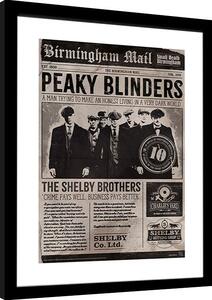 Quadro Peaky Blinders - 10th Anniversary Newspaper, Poster Incorniciato