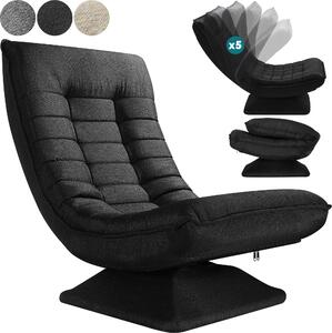 Casaria® Poltrona Relax da Lettura con Schienale Regolabile 360° Pieghevole Portata 150kg 60x105x87cm Sedia da Pavimento Imbottita Salotto Gaming