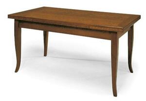 MOBILI 2G - Tavolo rettangolare allungabile legno classico Noce Arte Povera 100 x 70