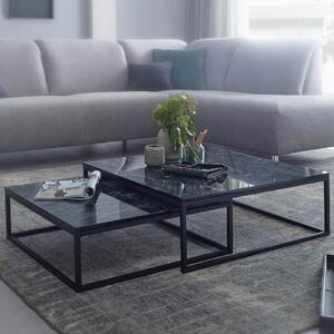 Set di design 2 di marmo nero | Wohnling
