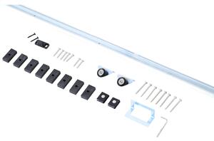 HOMCOM Kit Porta Scorrevole in Metallo con Utensili, Rulli, Guida, Blocchi e Chiave Esagonale, 186x2.5x3.77 cm|Aosom